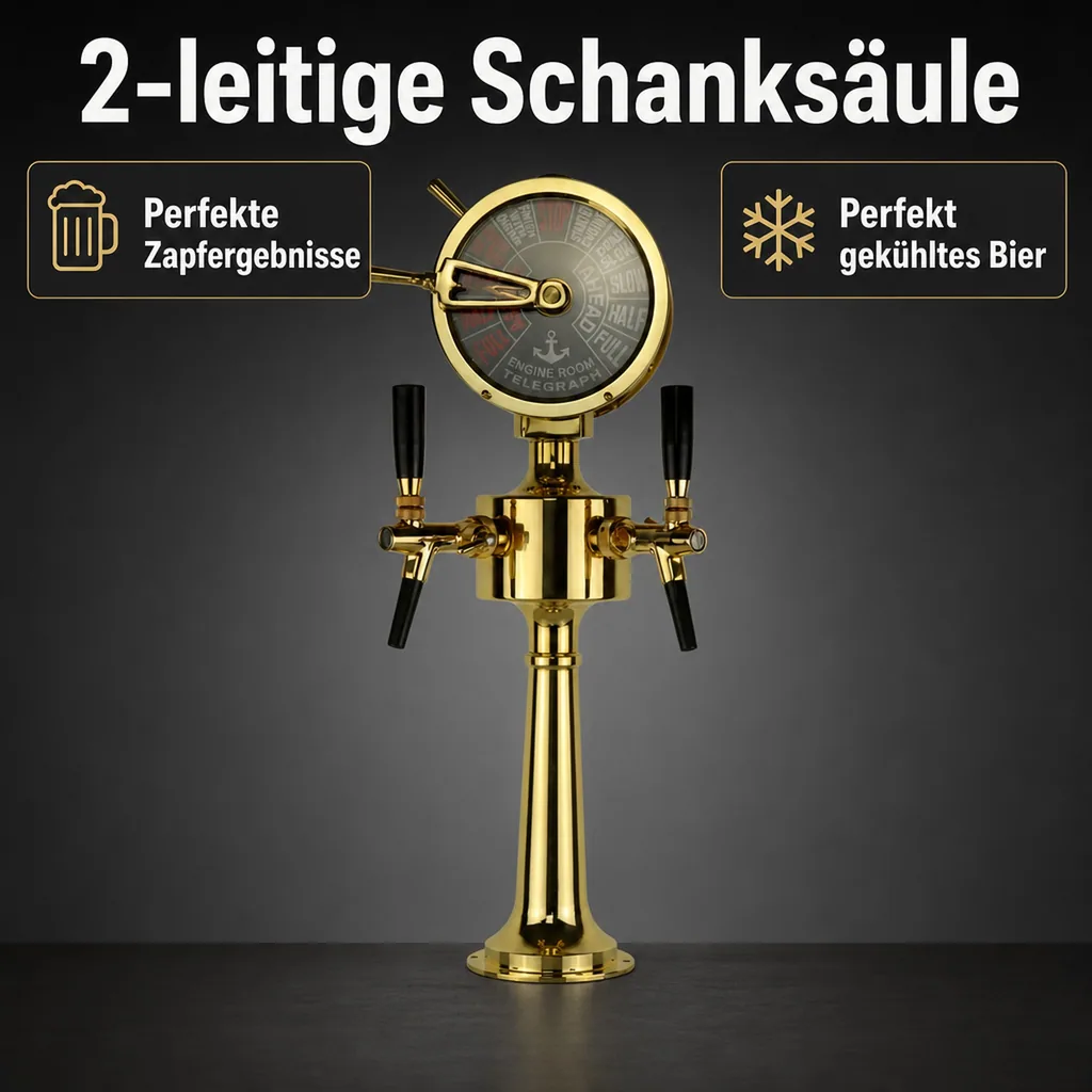 Schanksäule, Bierzapfsäule - Modell Maschinentelegraph, 2-leitig