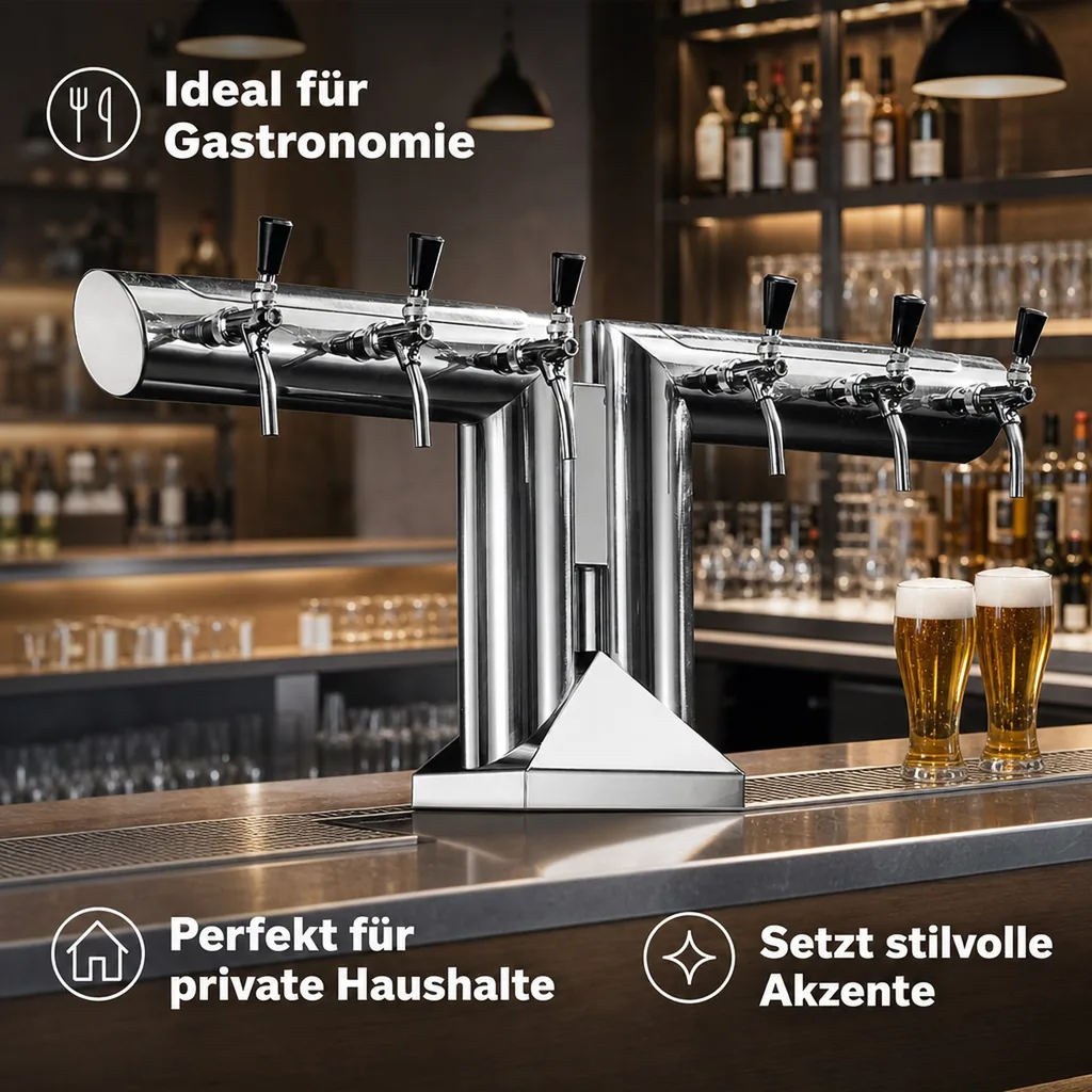 Schanksäule, Bierzapfsäule Modell „RJ9010“, CNS poliert