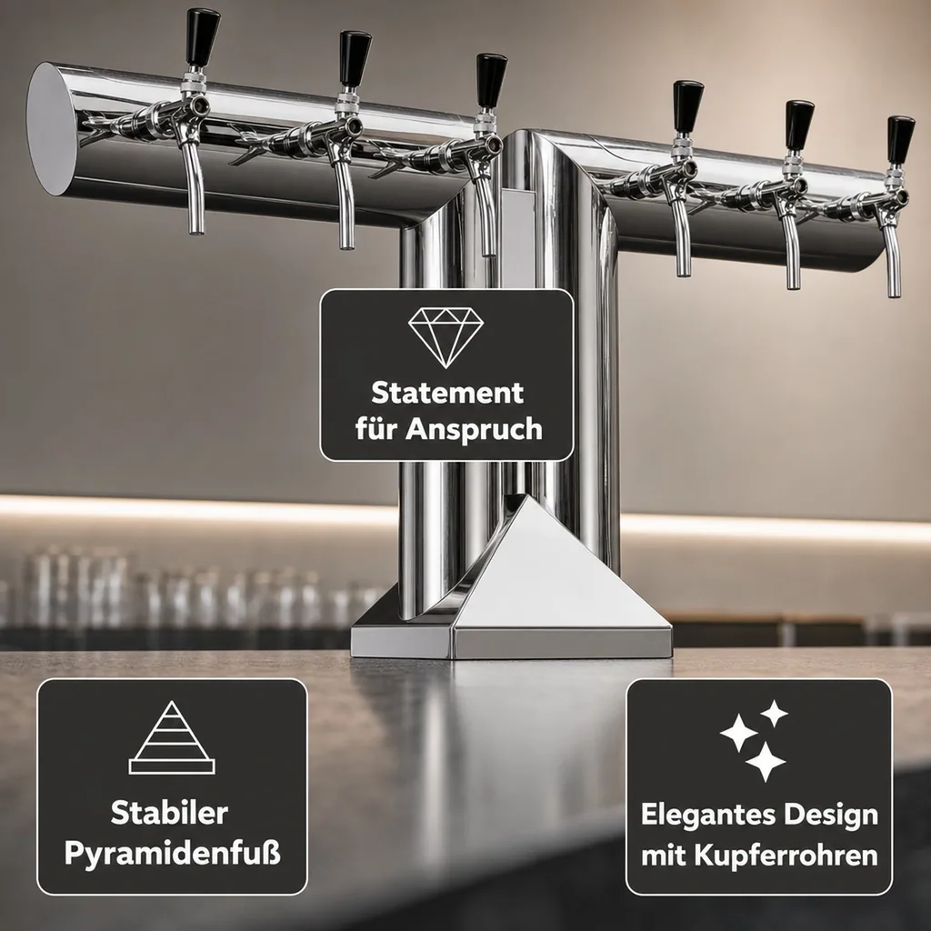 Schanksäule, Bierzapfsäule Modell „RJ9010“, CNS poliert