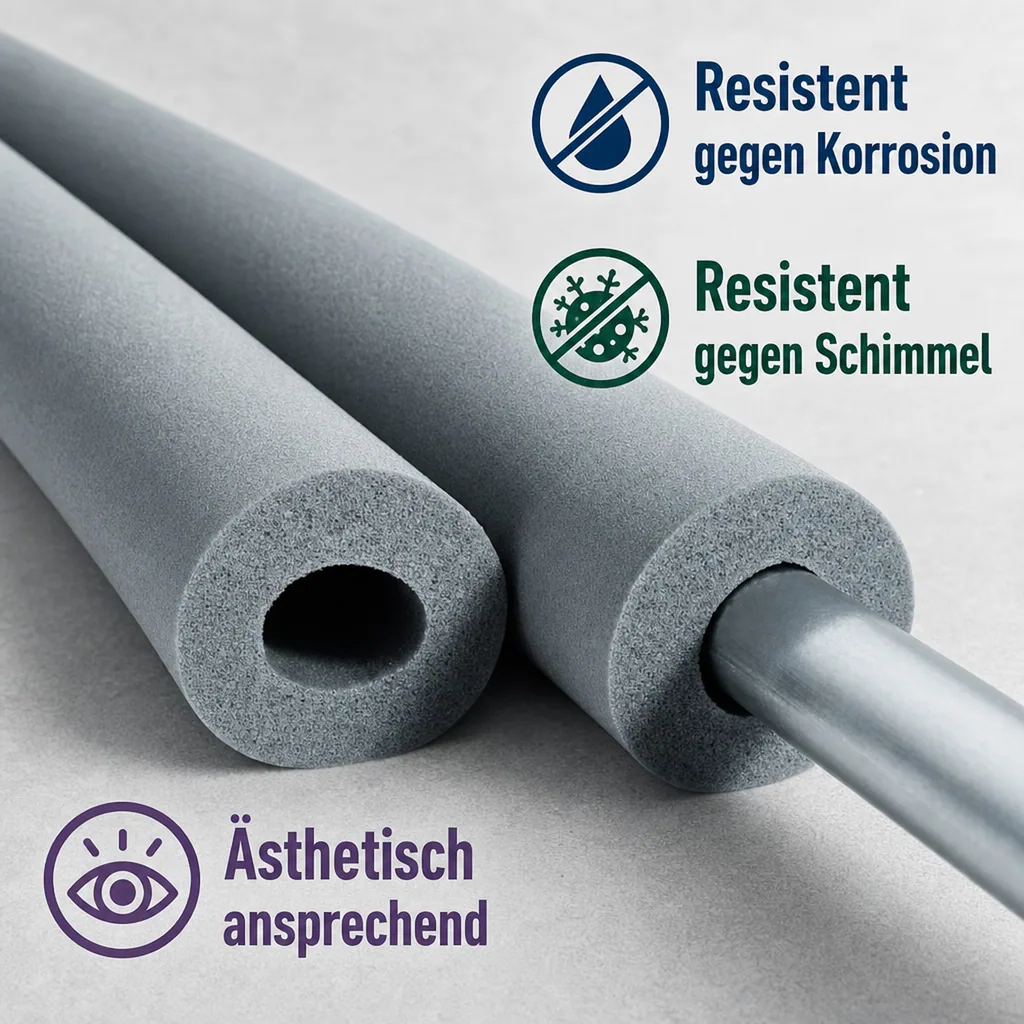 AEROFLEX® SH Rohrisolierung 28 x 10 mm, 2 m, flexible Dämmung aus geschlossenzelligem Elastomerschaum, schwarz