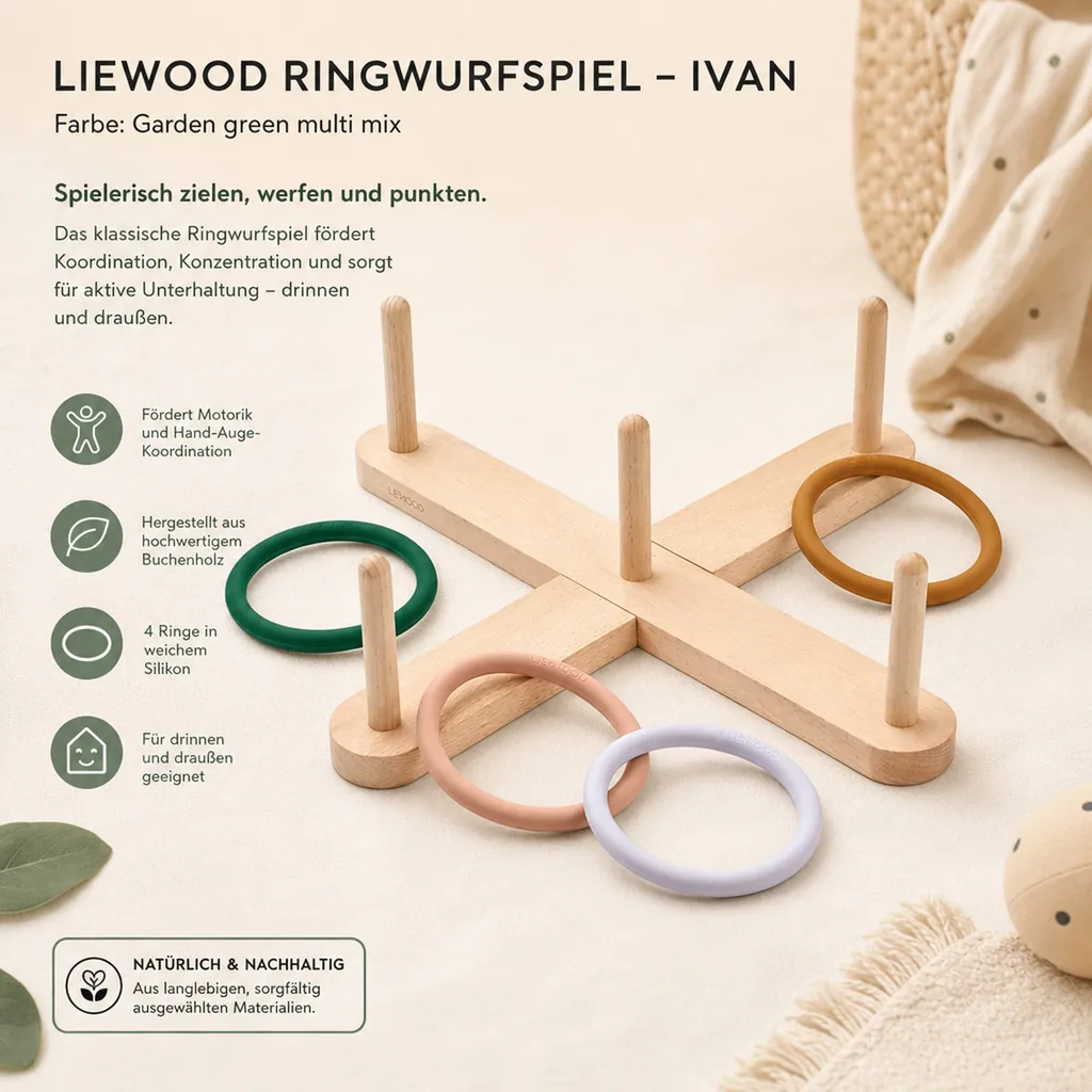 Liewood Ringwurfspiel - Ivan, Farbe: Garden green multi mix