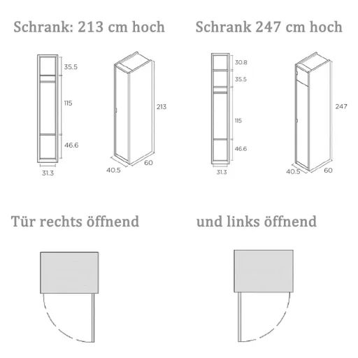 Muba Bespoke 1-türiger Schrank