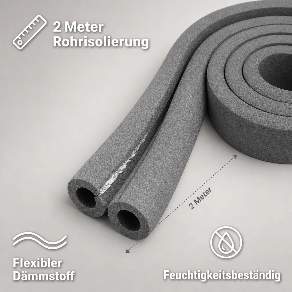 AEROFLEX® SH XT Rohrisolierung 35 x 10 mm, 2 m, selbstklebend, flexible Dämmung aus geschlossenzelligem Elastomerschaum, schwarz