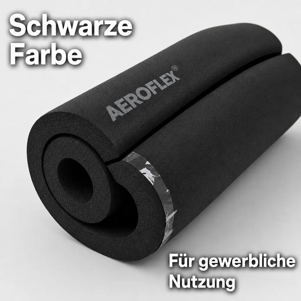 AEROFLEX® SH XT Rohrisolierung 35 x 10 mm, 2 m, selbstklebend, flexible Dämmung aus geschlossenzelligem Elastomerschaum, schwarz