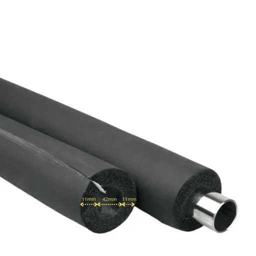 Rohrisolierung selbstklebend, 2m, flexibel, Rohrdämmung, schwarz, 42x10mm