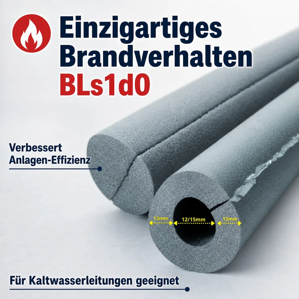 CLIMAFLEX® XT 1m Isolierschlauch Ø 12/15 mm x 13 mm Dämmung selbstklebend 50% GEG