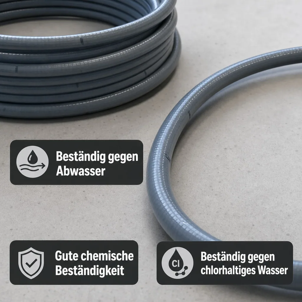 PVC Flexible Hose, 1m, 40mm PVC Pipe, Flexible PVC Pipe