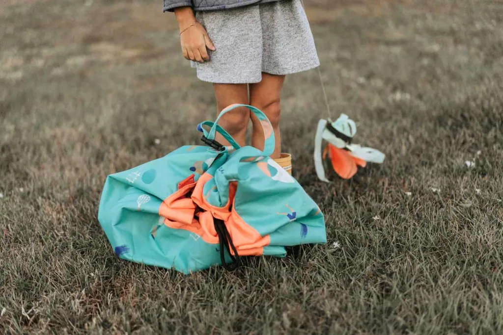 Play&Go Spielzeugsack, Spielzeugkorb, Spielzeug aufbewahrungstasche - Draussen, Farbe: Spielen