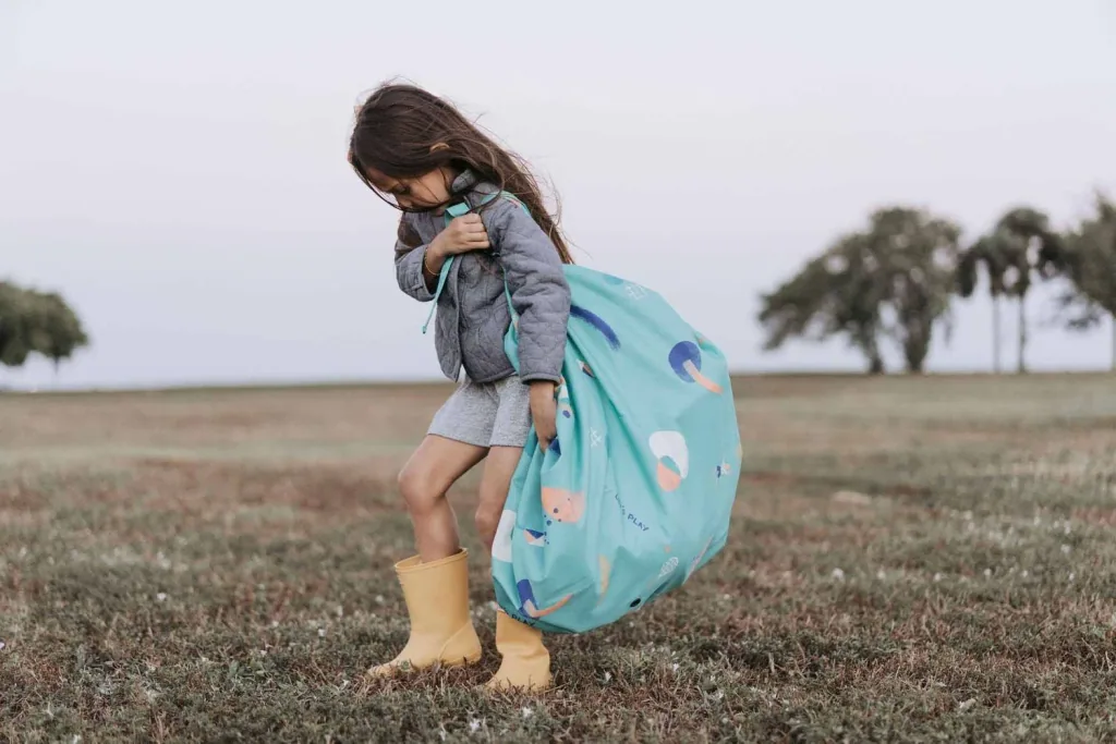 Play&Go Spielzeugsack, Spielzeugkorb, Spielzeug aufbewahrungstasche - Draussen, Farbe: Spielen