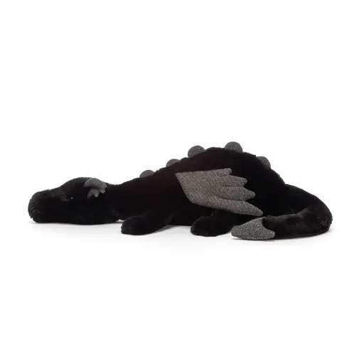Jellycat Kuscheltier, Plüschtier, Stofftier - Onyx Dragon, Größe: Klein - H8 X B30 CM