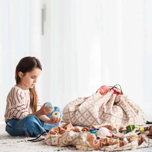 play & go Spielsack Print Rauten Senfgelb