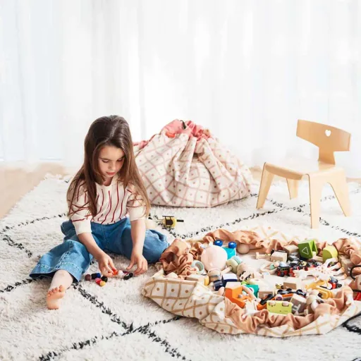 play & go Spielsack Print Rauten Senfgelb
