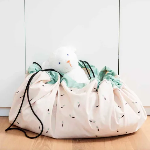 play & go Spielsack Print Schwäne mint