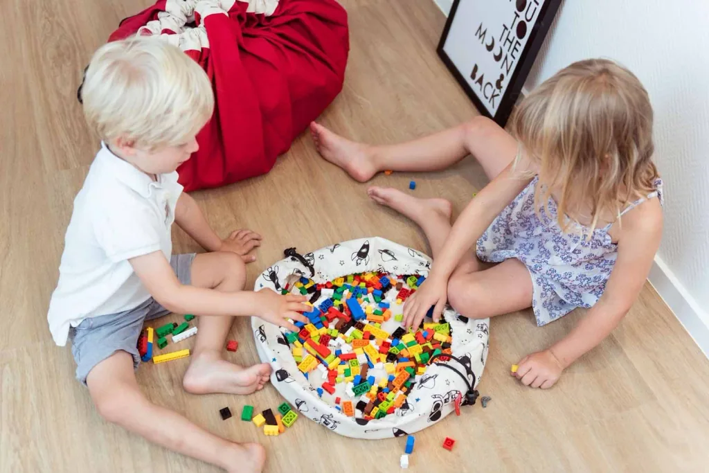 Play&Go Spielzeugsack, Spielzeugkorb, Spielzeug aufbewahrungstasche - Mini, Farbe: Weltraum
