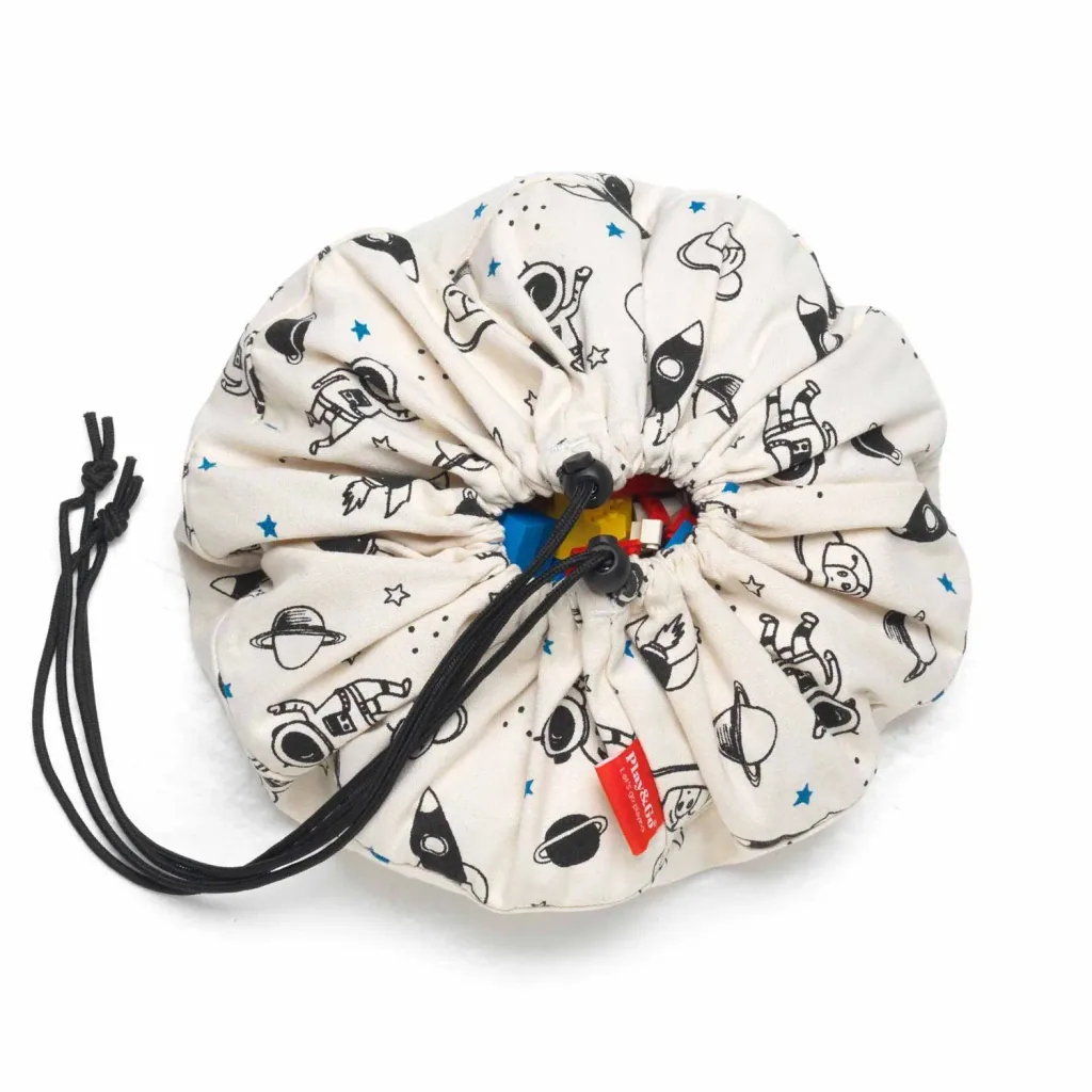 Play&Go Spielzeugsack, Spielzeugkorb, Spielzeug aufbewahrungstasche - Mini, Farbe: Weltraum