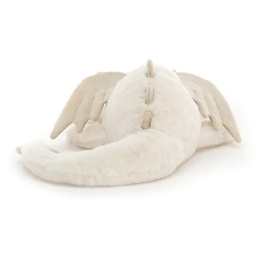 Jellycat Kuscheltier, Plüschtier, Stofftier - Snow Dragon, Größe: Mittel - H12 X B50 CM