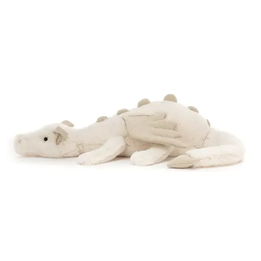 Jellycat Kuscheltier, Plüschtier, Stofftier - Snow Dragon, Größe: Mittel - H12 X B50 CM