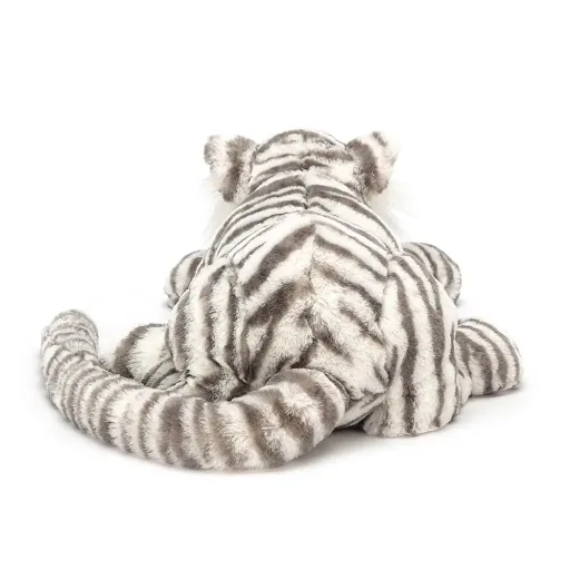 Jellycat Kuscheltier, Plüschtier, Stofftier - Sacha Snow Tiger, Größe: Wirklich groß - H23 X B74 CM