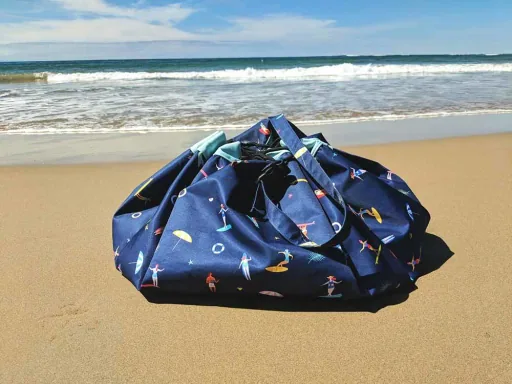 Play&Go Spielzeugsack, Spielzeugkorb, Spielzeug aufbewahrungstasche - Draussen, Farbe: Surfen