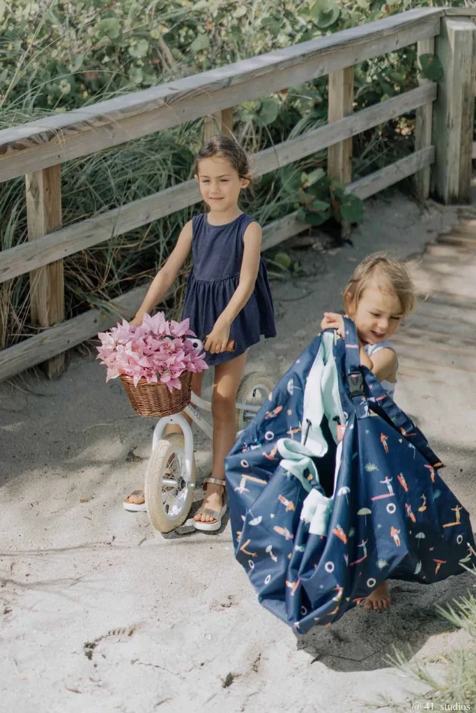 Play&Go Spielzeugsack, Spielzeugkorb, Spielzeug aufbewahrungstasche - Draussen, Farbe: Surfen