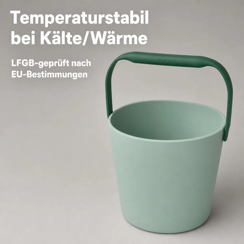 Liewood Silikon Eimer Kinder - Moira, Farbe: Peppermint / Garden green