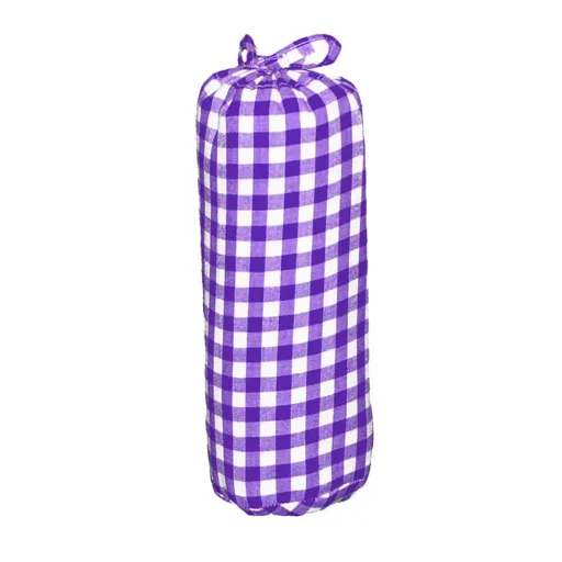 Taftan Spannbettlaken 70 x 140 vichy & karo lila, karogrösse: 7 mm