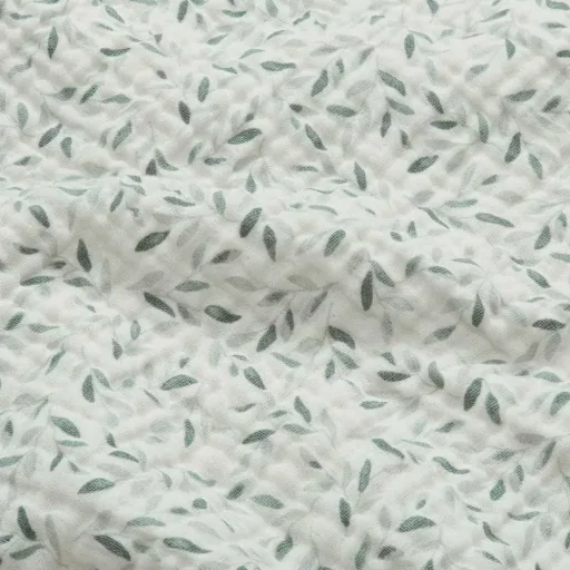 Cam Cam Muslin Babydecke "Green Leaves" grüne Blätter