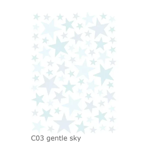 Lilipinso Wandsticker Basics gemischte Sterne, Farbe: aqua remix