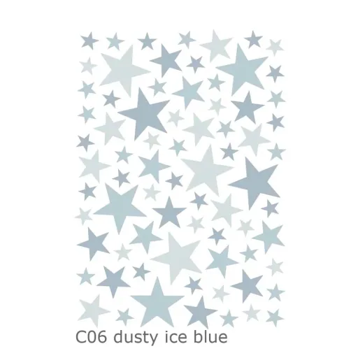 Lilipinso Wandsticker Basics gemischte Sterne, Farbe: aqua remix