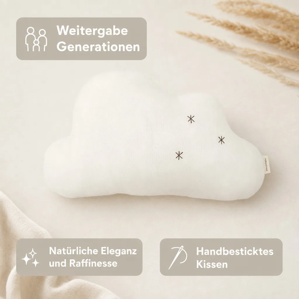 Nobodinoz WABI SABI Wolkenkissen, Babykissen, 37 x 25 cm, Farbe: NATURAL