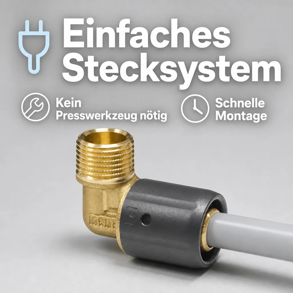 Steckfitting Winkel 16 x 2 auf 1/2" AG