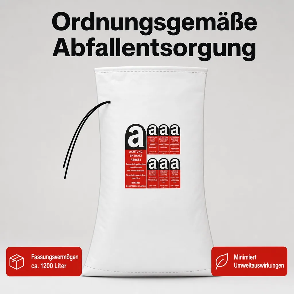 KMF Sack, Mineralwolle Sack 140x220cm, 1200 Liter, Entsorgungssack