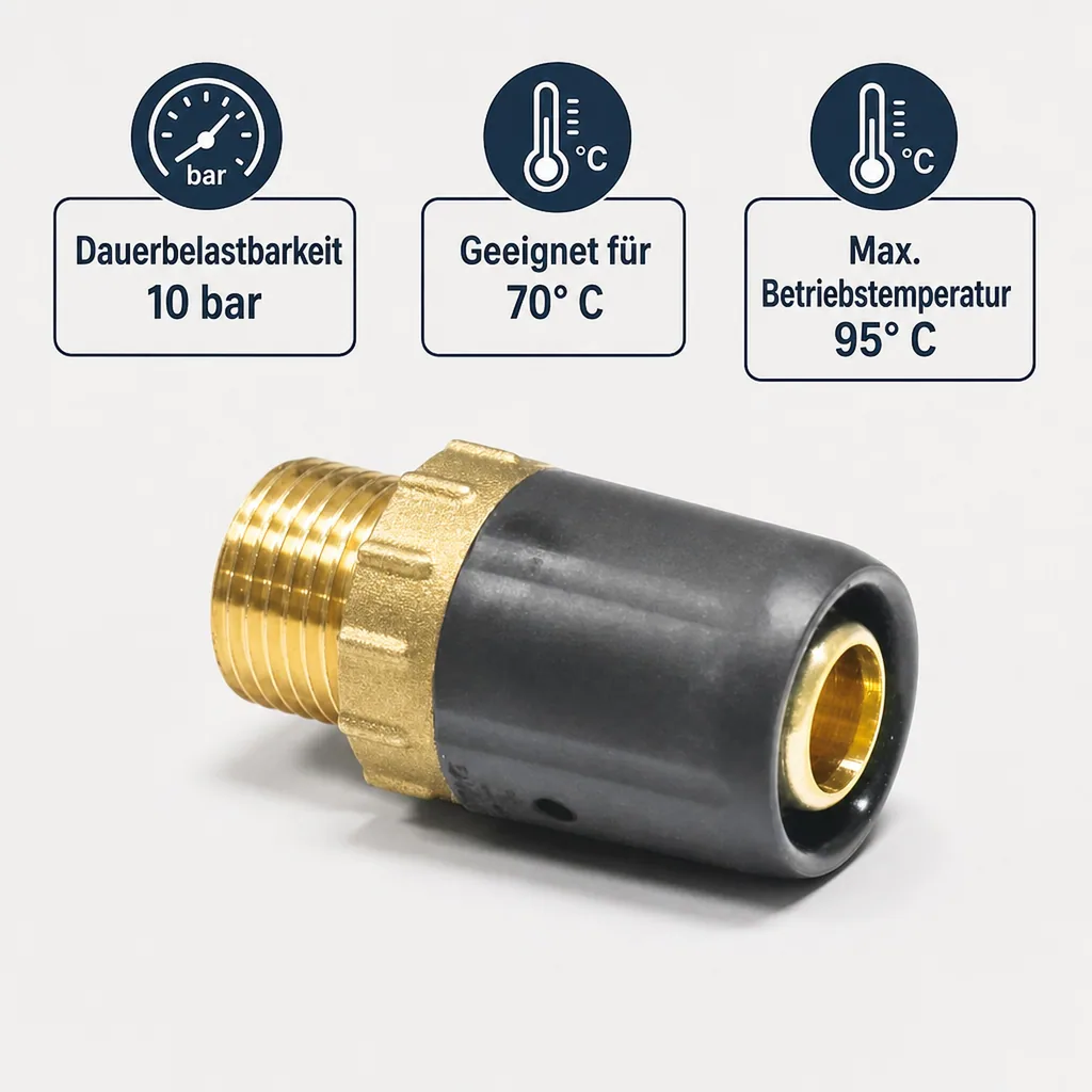 Steckfitting Übergang 20 x 2 auf 1/2" AG