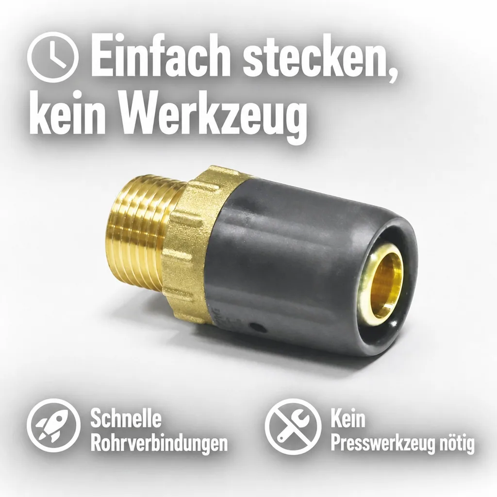 Steckfitting Übergang 20 x 2 auf 1/2" AG