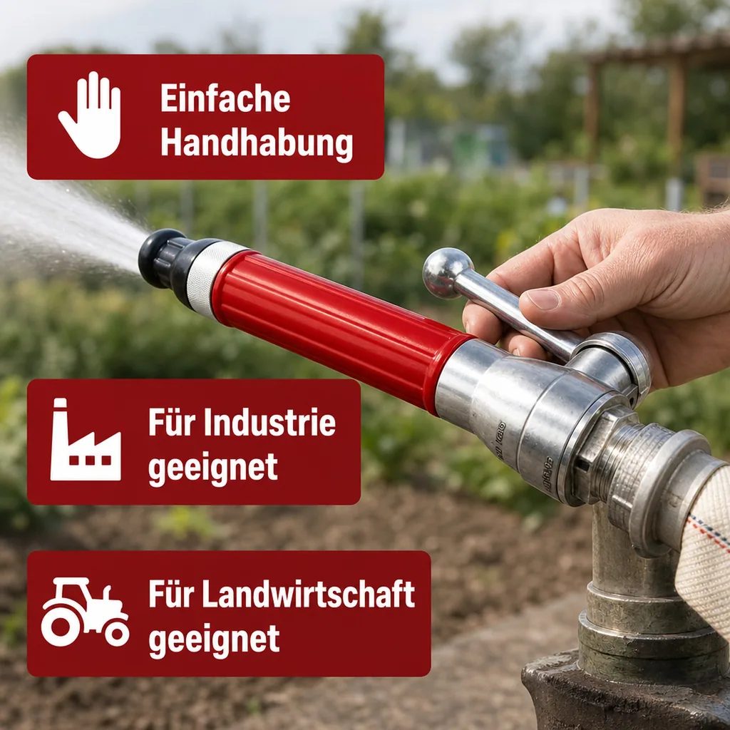 Storz Strahlrohr, D Strahlrohr, Feuerwehrkupplung, 1 Zoll