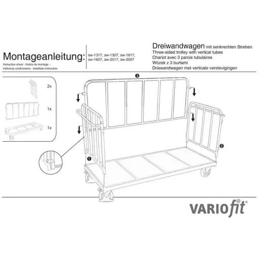 Dreiwandwagen 500 kg, Transportwagen, Werkstattwagen