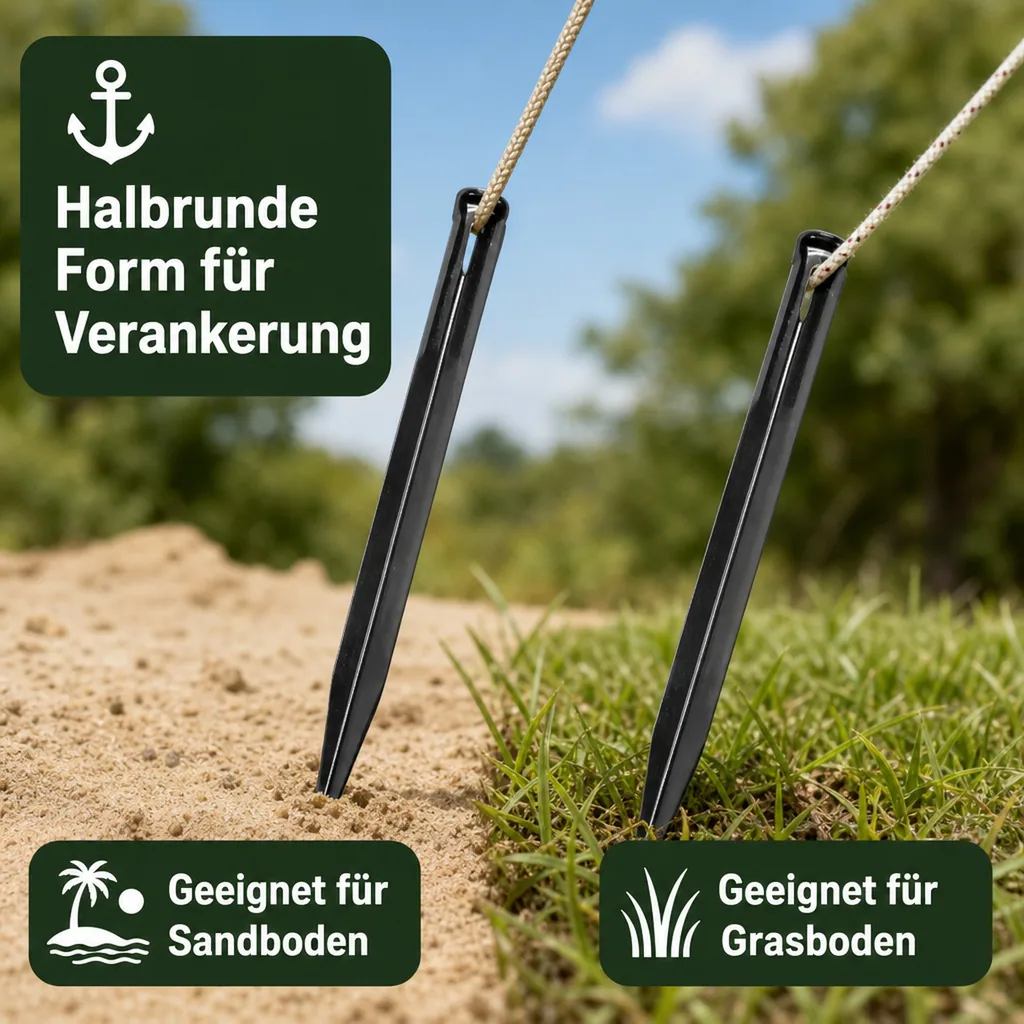 Heringe, 10 Stk. Metall verzinkt, 30 cm