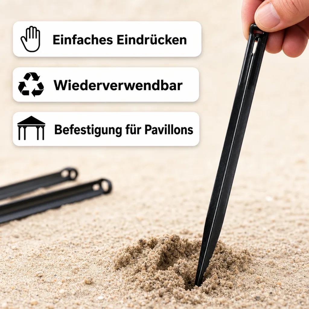 Heringe, 10 Stk. Metall verzinkt, 30 cm