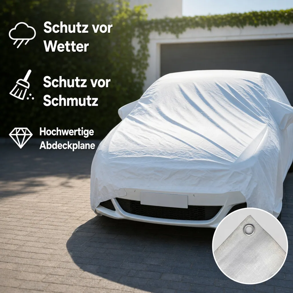 Abdeckplane, 10x12m (120m²), weiss, 180g/m², wasserdicht, UV-stabilisiert