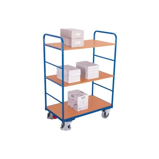 Etagenwagen hoch 3 Böden 250 Traglast Typ L + EasySTOP