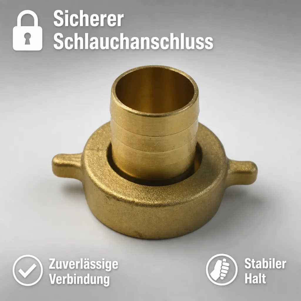 2/3 Schlauchverschraubung Messing 3/4" IG - 13 mm