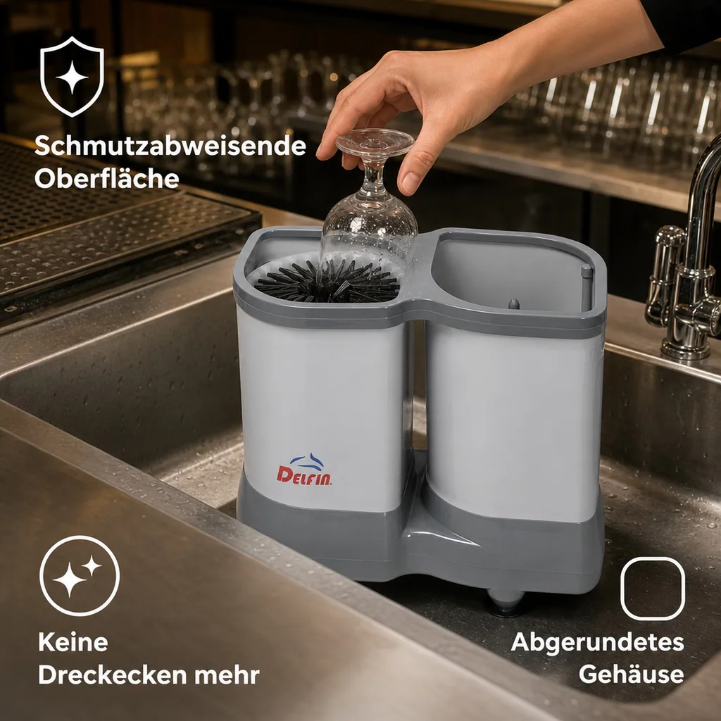Gläserspüler, Gläserspülgerät - Delfin TS 1100, 2-Topf, Klein