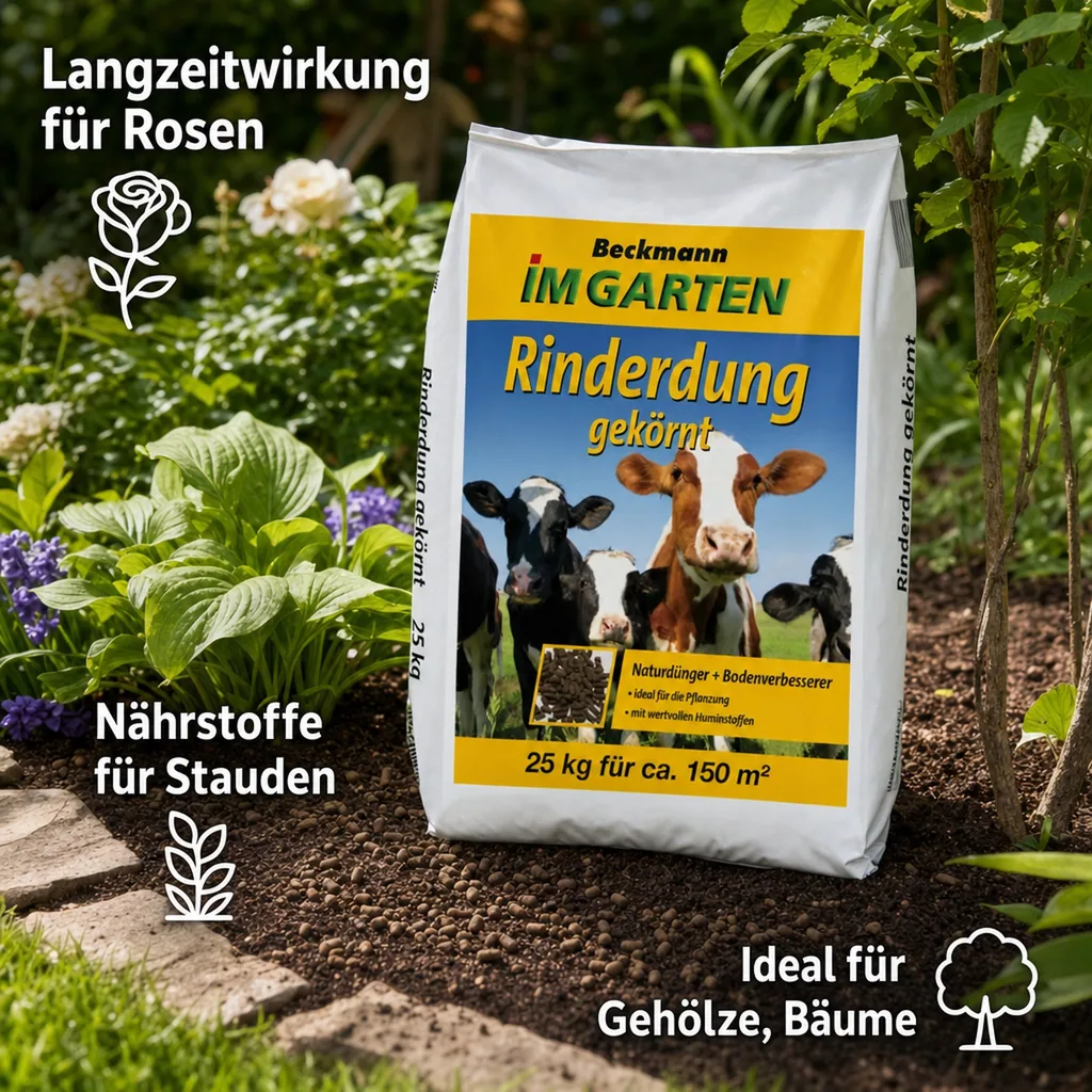 Rinderdung (Kuhdung) gekörnt 25 kg – organischer Bodendünger, für BIO-Anbau