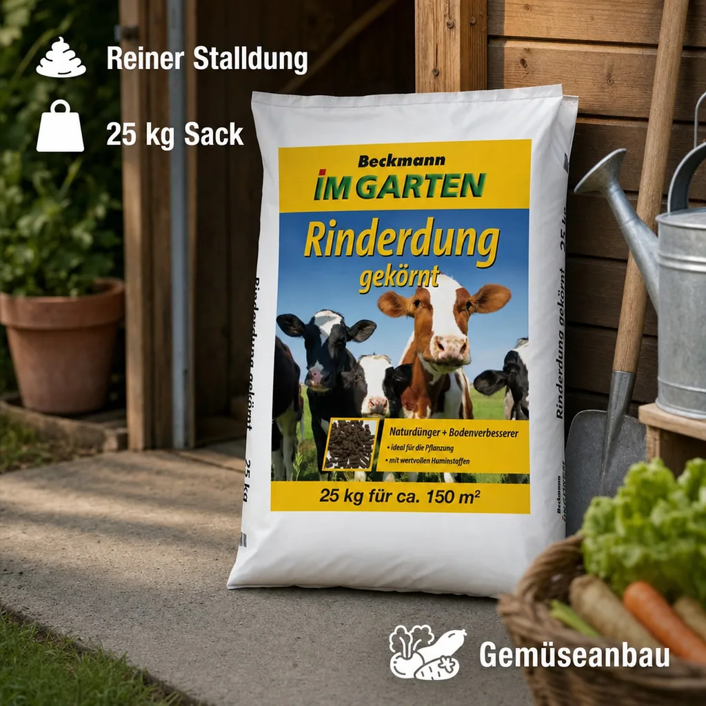 Rinderdung (Kuhdung) gekörnt 25 kg – organischer Bodendünger, für BIO-Anbau