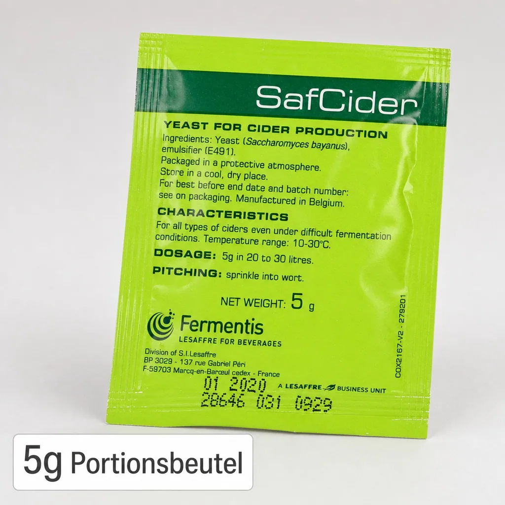 Trockenhefe, Hefe für Apfelwein, Hefe für cider - Fermentis, SafCider 5g