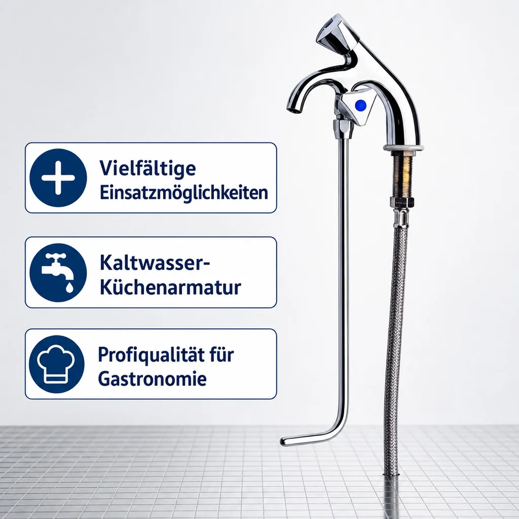 Wasserhahn, Küchenarmatur, Wasserarmatur, Kaltwasserstandhahn - für Kaltwasser