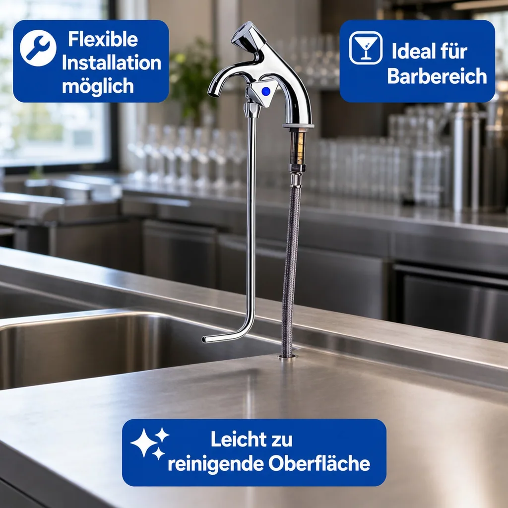 Wasserhahn, Küchenarmatur, Wasserarmatur, Kaltwasserstandhahn - für Kaltwasser