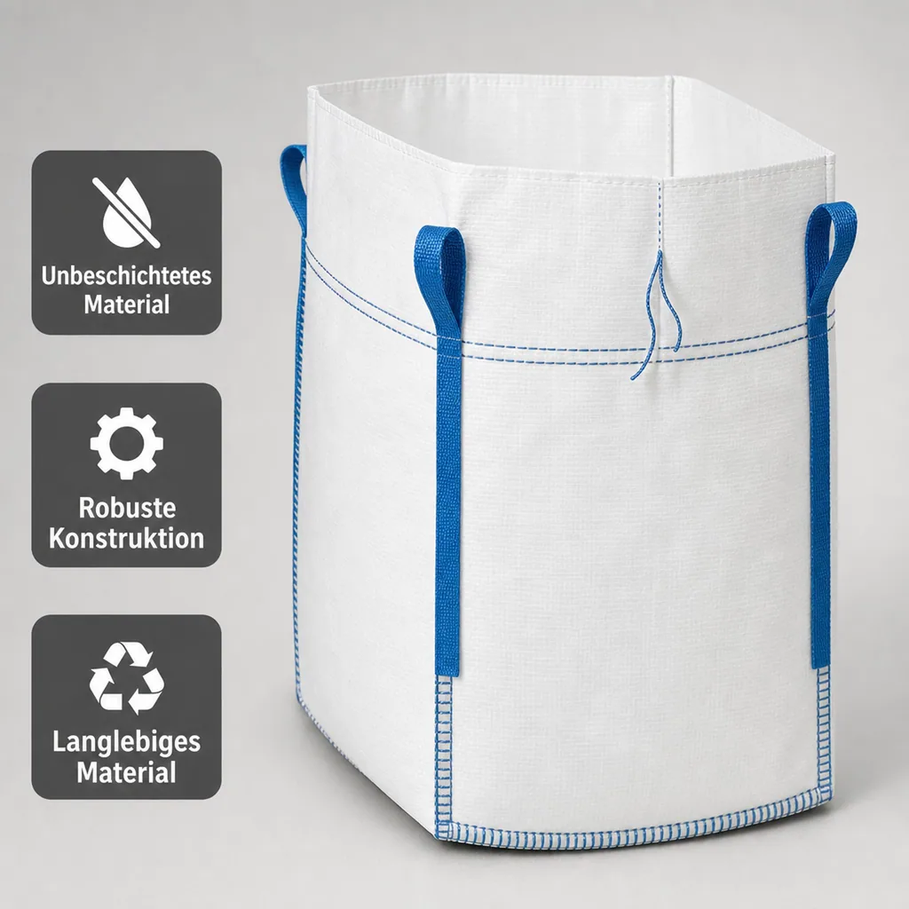 BIG BAG mit Schürze Tragkraft 1000 kg, 90 x 90 x 110 cm