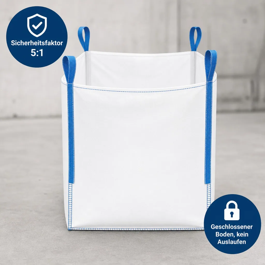Big Bag 90x90x90, 1500 kg, offen, unbeschichtet