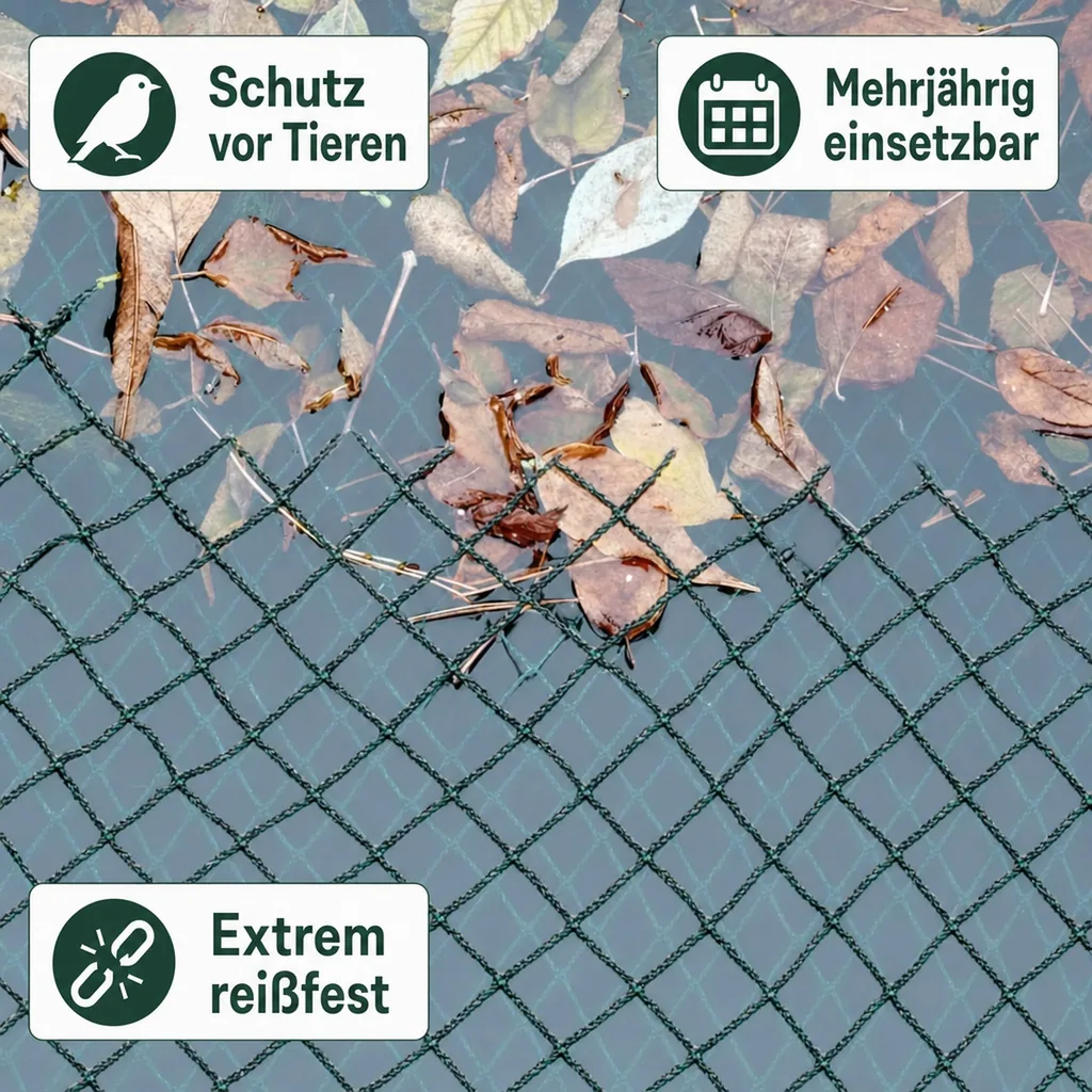 Teichschutznetz 6 m x 10 m (60m²)